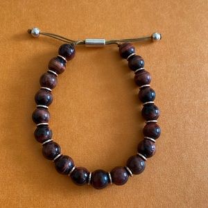Men’s Tiger’s Eye Beaded Bolo Bracelet